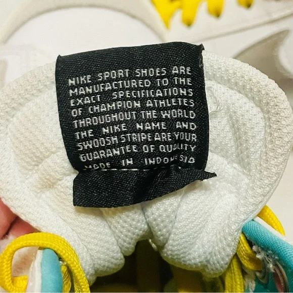 Nike Blazer Mid 77 Sneakers Shoes 4.5Y White Silver Floral Classic Casual - Picture 7 of 8